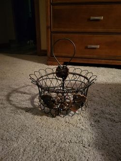 Antique wire basket
