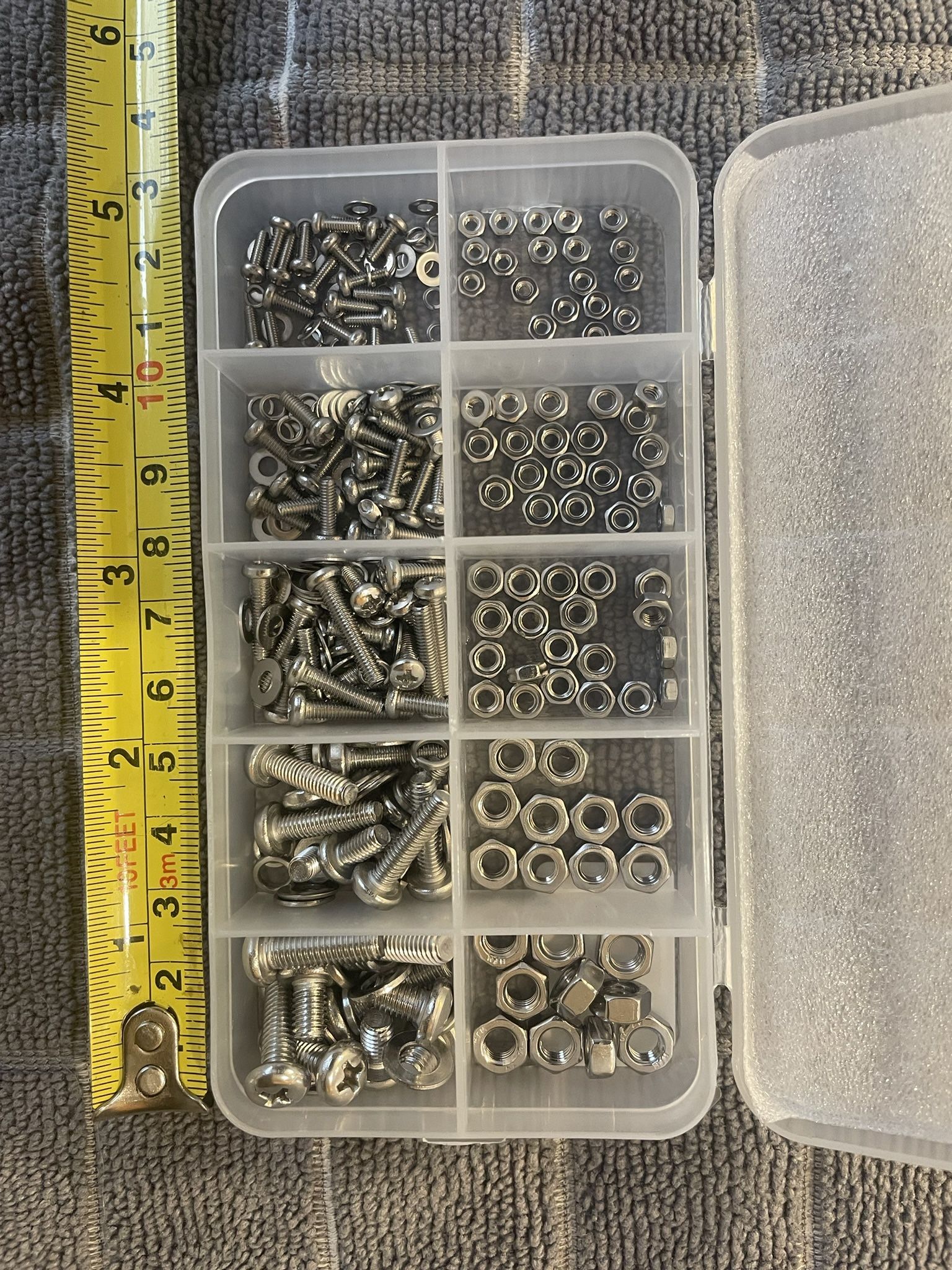 New 320 Pc Stainless Steel Nuts and Bolt Kit