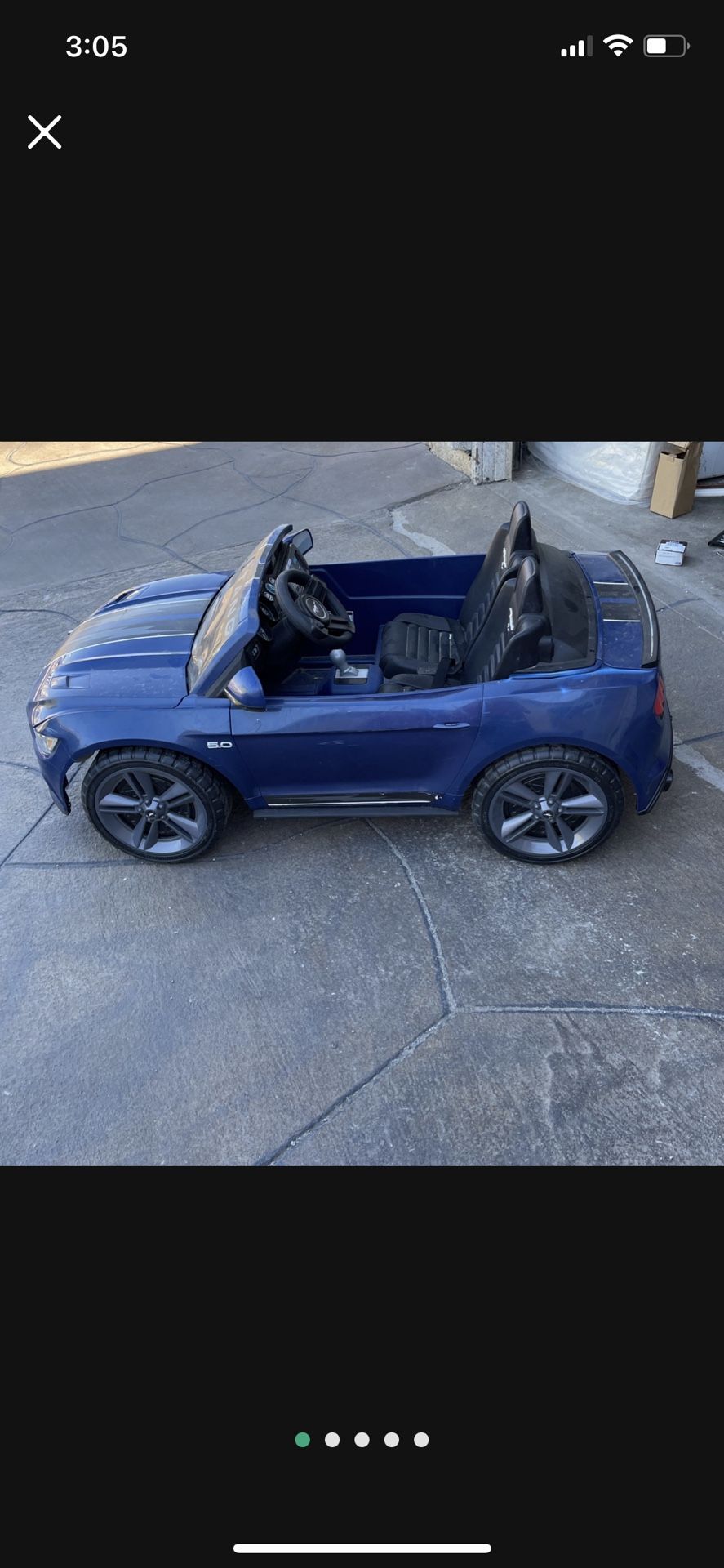 Blue Mustang Power Wheels 2 Seat