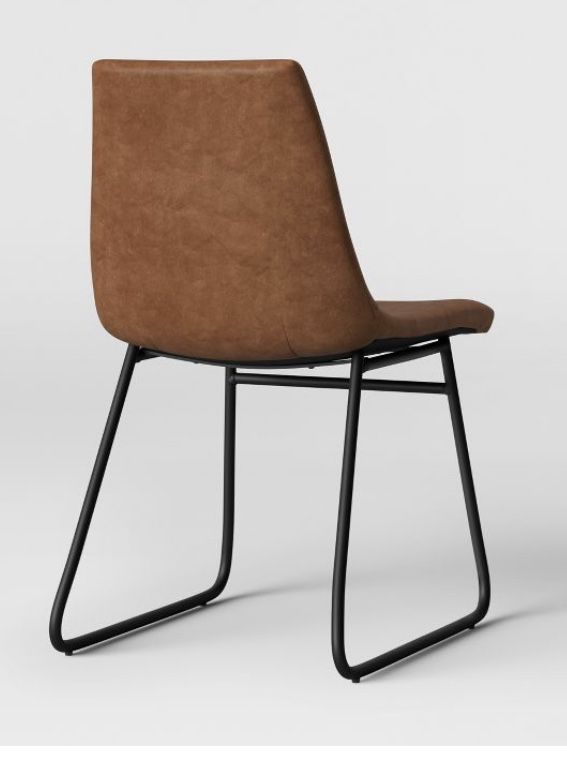 Bowden Faux Leather And Metal Dining Chair Caramel Project 62 For