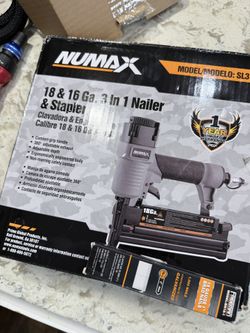 Numax Model Sl31 18 & 16 Ga.  3 In 1 Nailer & Stapler