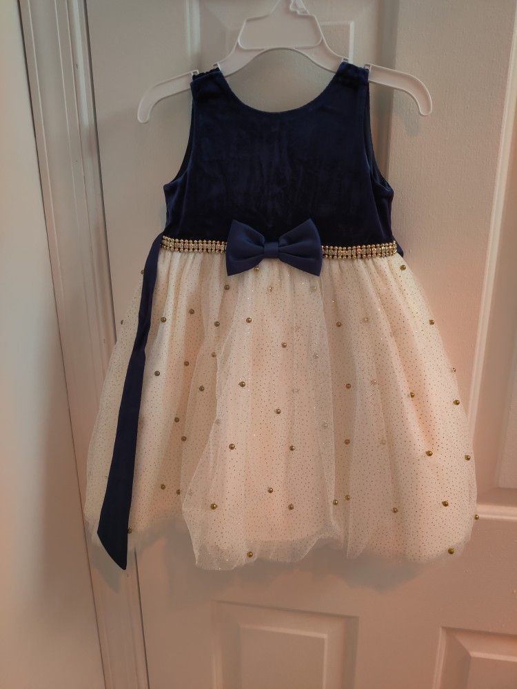 Baby Toddler American Princess Girls Tulle Pearls formal Dress 2T