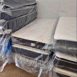 New TWIN SIZE MATTRESS WITH BOX SPRING SET COLCHONES NUEVOS TWIN 