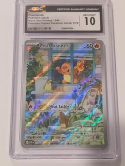Pokemon Center Charmander #044 Obsidian Flames etb Promo Stamped- CGC 10 Gem Mint