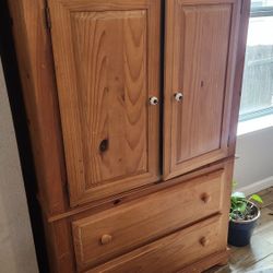 Bassett Solid Wood Storage Cabinet