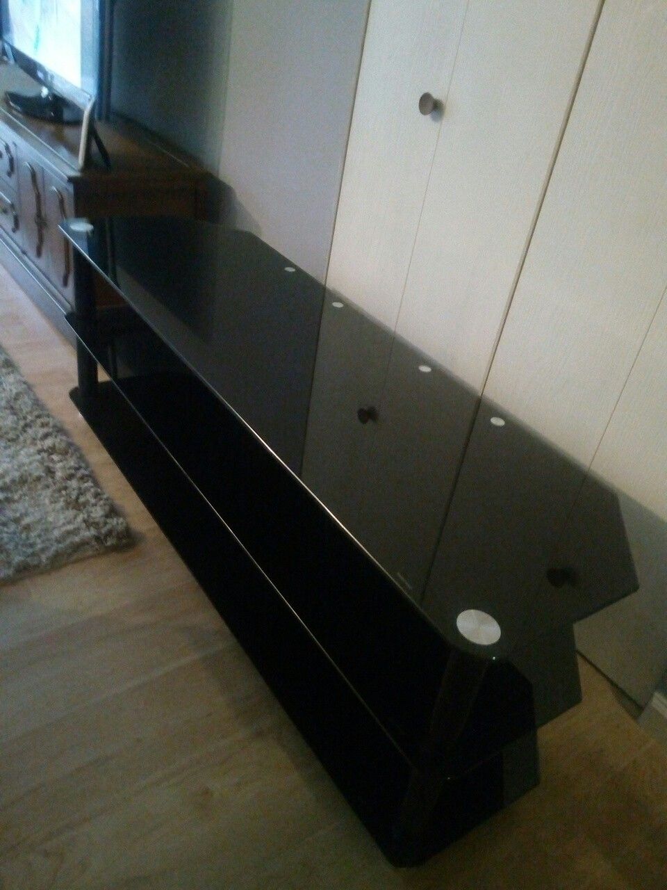 Glass tv stand