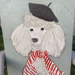 Poodle Painting On Canvas 