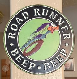 Roadrunner wall sign