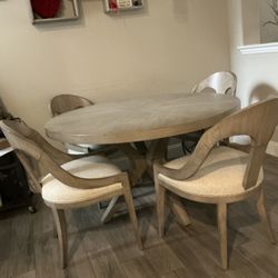 Wood Table And 4 Chairs