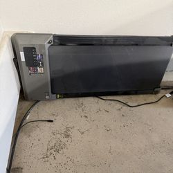 new treadmill and steel table .