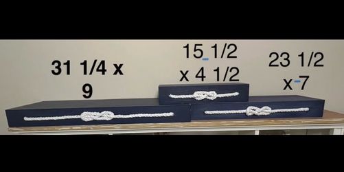 3 Navy Nautical Shelves