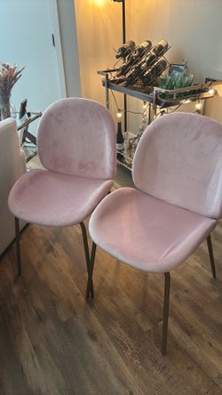 Pink Velvet Dining Chairs