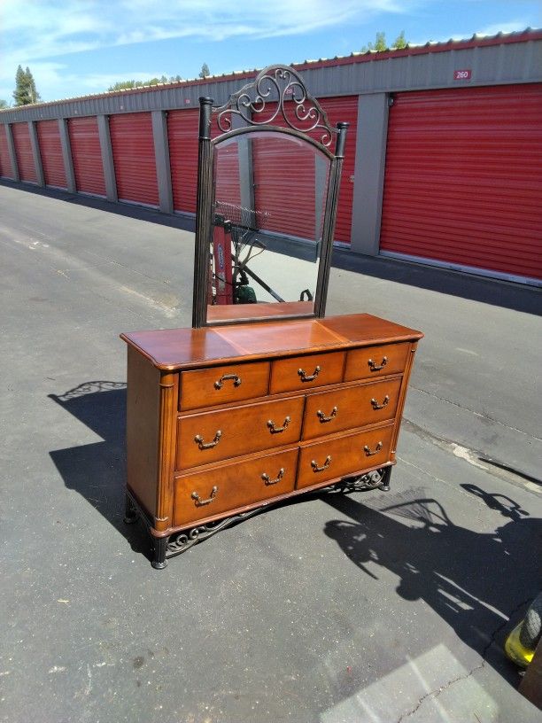 Seven Drawer Dresser With Mirror