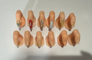 12 Practice Manicure Fingers
