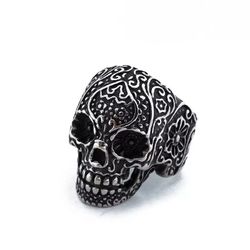 Stainless steel skull ring