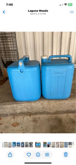 5 gallon water containers $25 for both
