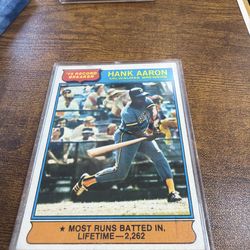 Hank Aaron card in hard case