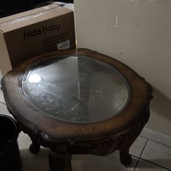 Glass Table And Side Table For Sale 