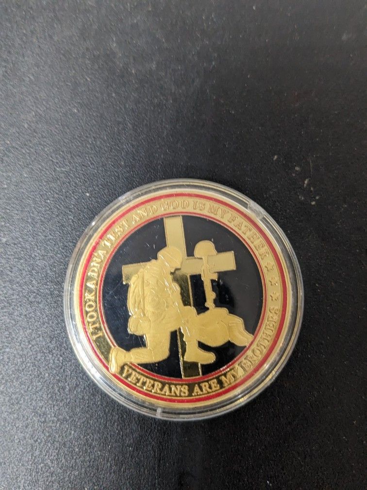 4Pcs Military Challenge Coins - Veteran Creed Challenge Coins, Thank You for Your Service Military Coins - Bulk Veterans Appreciation Gifts