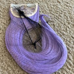 faux hair accesories extension light purple kids adult wig