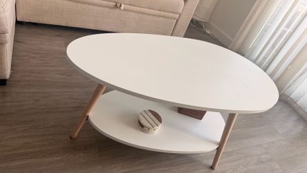 White triangle coffee table