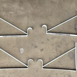 2 SETS OF WHITE HEAVY DUTY SHELF AND ROD SUPPORT