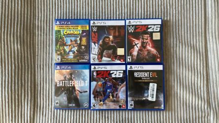 PS5 + PS4 Games (6pk) - GREAT CONDITION