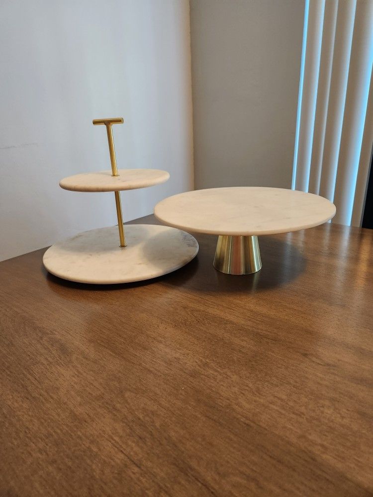 West Elm Marble Cake Stand