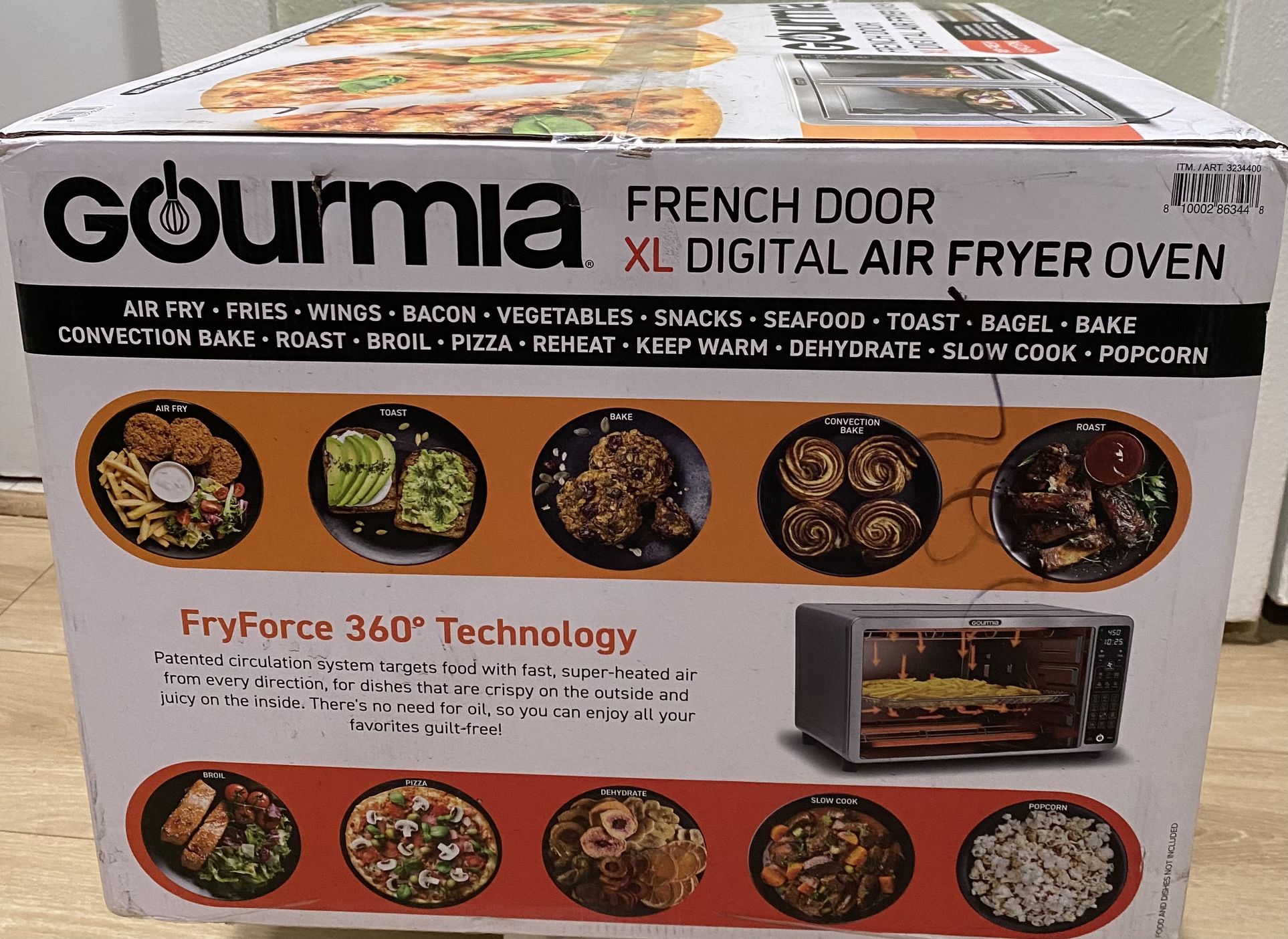 Gourmia XL Digital Air Fryer Toaster Oven with Single-Pull French Door –  Master Outlet Inc