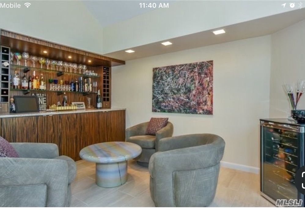 Three Bar Chairs With Designer Round Table