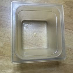 True 1/6 Size 1.5 Qt Clear Polycarbonate Food Pan Insert 4” Deep NSF