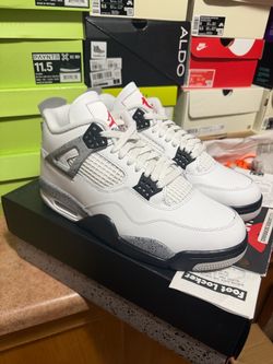 NIKE AIR JORDAN 4 WHITE CEMENT Sz 8, 9.5 & 10.5