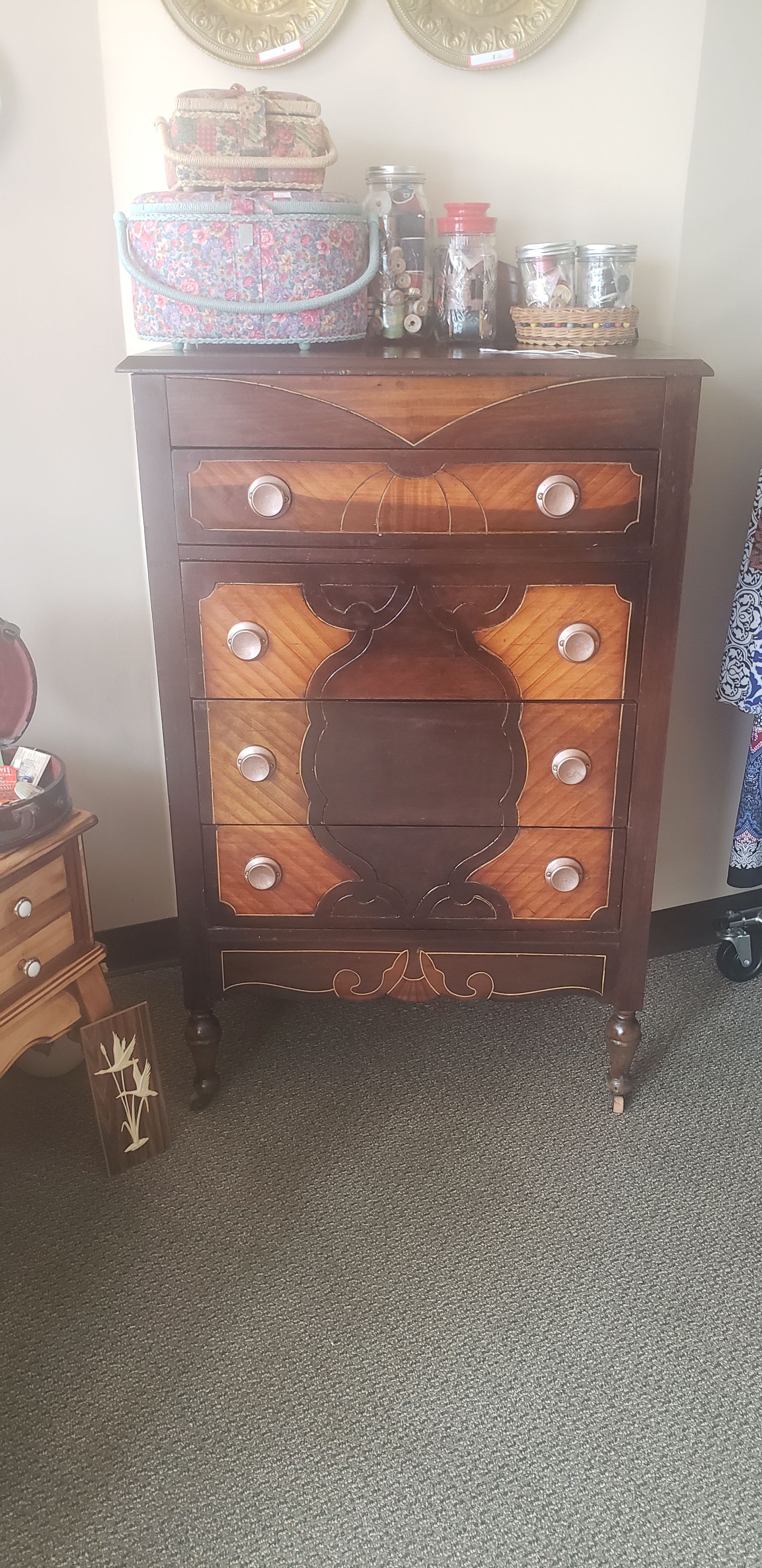 Antique dresser with castors