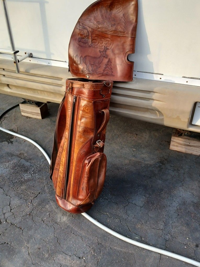 Leather GOLF BAG (ANTIQUE)