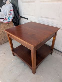 Wood side table
