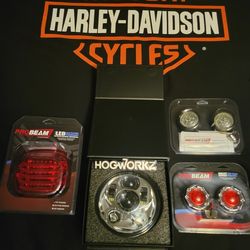 Bundle of 3 Custom Dynamic LED lights &Hogworkz 5 3/4 "  Daymaker Headlight for Harley Sportster