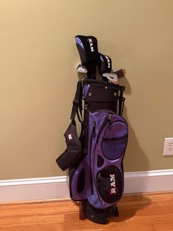 RAM Golf Bag with Clubs and Head Covers