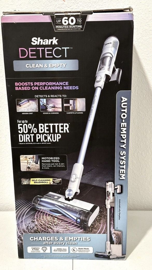 SHARK IW4625 Detect Pro Auto-Empty System - Lightweight Cordless Stick Vacuum for Pet Hair with HEPA Filter, Flexible Wand, Portable Handheld, Chargin