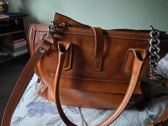 Large brown  leather purse