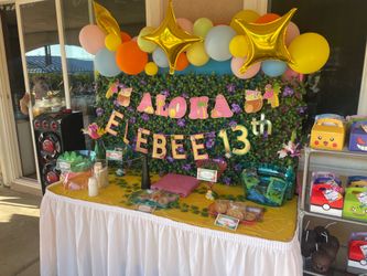 Luau/Beach Party Decorations/Candy Table