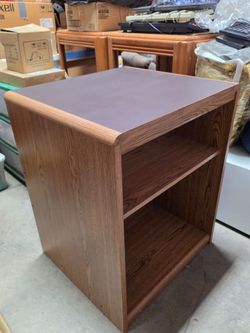 Computer or printer stand with shelf and melamine-type  top