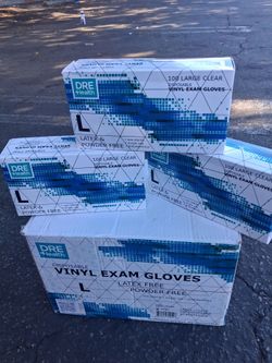 Dre health vinyl exam gloves clear
