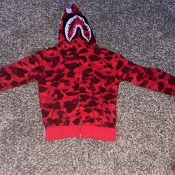 Red Camp Bape Zip Up 