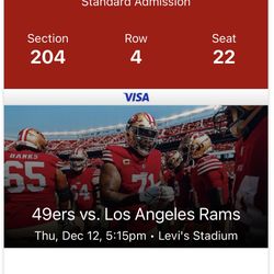 49ers Vs Rams Game 12/12/2024