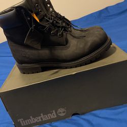 Black Timberland Boots Man Size 10