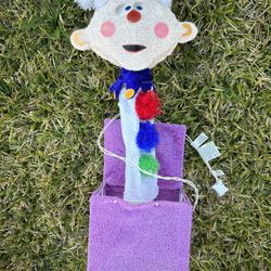 ProductWorks 24" Rudolph 3D Pre Lit Led Yard Art Charlie In The Box *no Hands