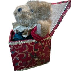 Vintage Boyds Teddy Bear Music Box plays Clair de Lune Retired. T-61