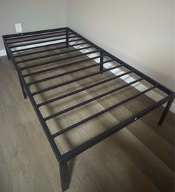 Black Metal Platform Bed Frame