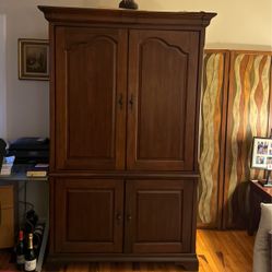 Lowered Price Again! Cherry Wood Armoire tV Cabinet - $125.00