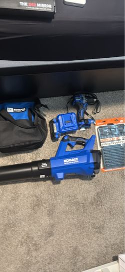 🍂 FALL YARD PREP SALE! Kobalt 24V Brushless Drill & Blower Set + Battery, Charger, Bag & 100-Pc Bit